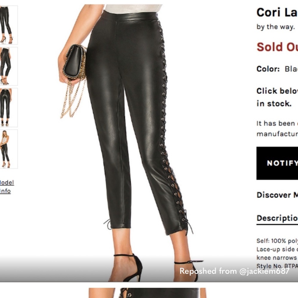 Superdown leather pants NWOT